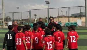 احمد سمير سليمان رئيس اتحاد الميني فوتبول مع البراعم الجديدة